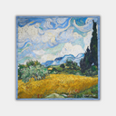 Vincent van Gogh - Vehnäpelto sypressien kera
